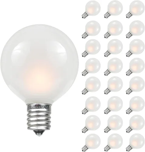 Vista 14 de Novelty Lights Paquete de 25 tiras de luces multicolor G40 para exteriores