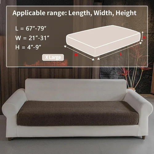 Vista 2 de OHSIO Fundas de Cojines de Sofá para Sofá Seccional, Fundas de Sofá Suaves Elásticas Lavables Resistentes al Desgaste Protector Universal de Muebles