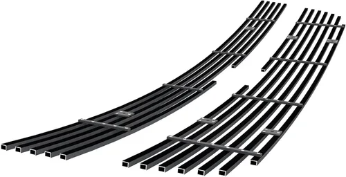 Vista 2 de APS Compatible con Chevy Silverado 2500HD 3500 2005-2006 y 06 1500 HD SS y 07 Classic Main Upper Acero Inoxidable Negro 8x6 Horizontal Billet