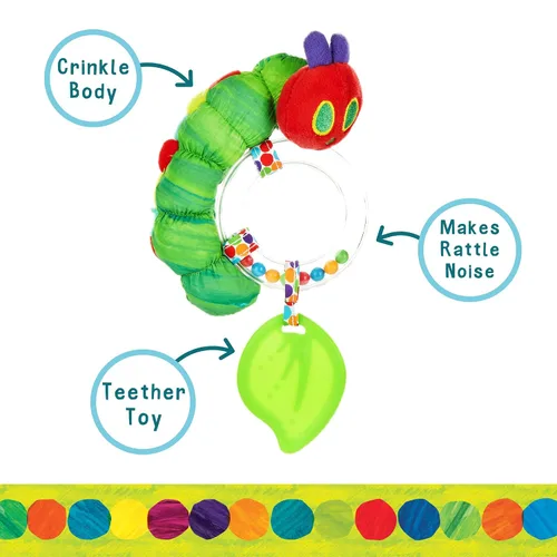 Vista 3 de Mundo de Eric Carle, el sonajero del anillo de oruga muy hambrienta