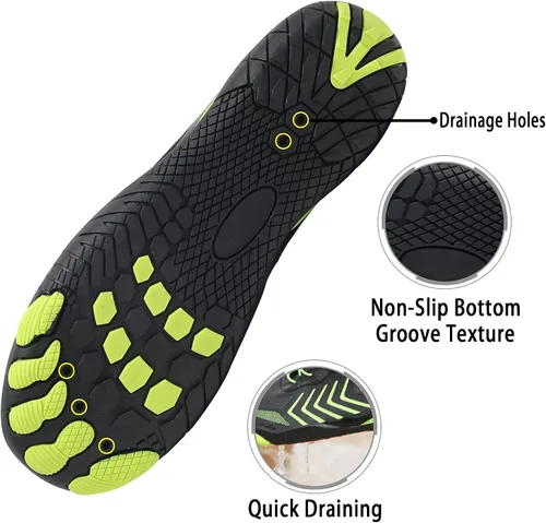 Vista 6 de Zapatos de agua para hombres y mujeres, zapatos acuáticos de secado rápido, para hombres y mujeres, zapatos de natación para senderismo, barco