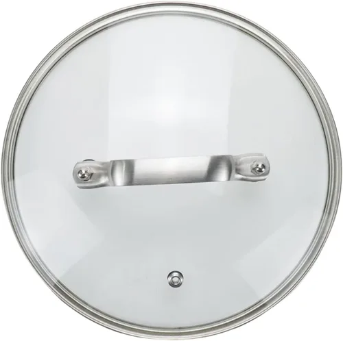 Vista 16 de Tapa de olla de vidrio transparente de 8 pulgadas para funda de repuesto para sartén Con mango de puente de arco de acero inoxidable plateado