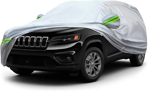 Vista 34 de La funda completa para automóvil de 6 capas es impermeable para todo tipo de clima, universal en todas las estaciones, prevención de nieve