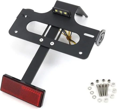 Vista 2 de ASSYA Soporte para placa de matrícula de matrícula para motocicleta, compatible con Kawasaki Ninja H2 H2R 2015-2022