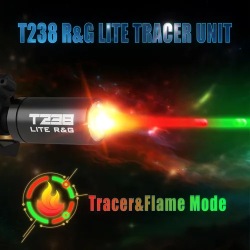 Vista 2 de LITE R&G Airsoft Tracer Unit, Spitfire Tactical Bozal Flash Simulador para Airsoft/Gel Blaster con interfaz roscada CCW de 0.551 in