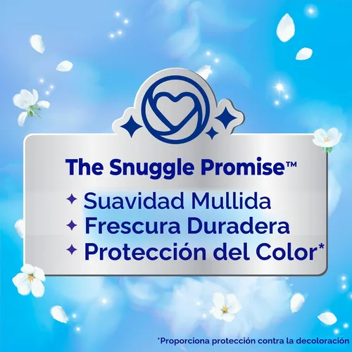 Vista 2 de Snuggle Líquido suavizante de tela, ultra concentrado, 80 onzas, 200 cargas medias, acondicionador de tela Blue Sparkle de larga duración, suaviza