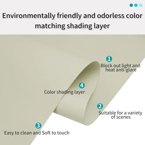 Vista 3 de MYshade Persianas enrollables opacas sin cordón, con funda de cenefa, oscurecimiento de habitación para el hogar, oficina, baño, puerta francesa