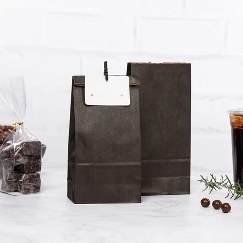 Vista 5 de Restaurantware Bag Tek - Bolsas de papel de 2 libras, 100 bolsas de almuerzo desechables, pequeñas para almuerzos, sándwiches y aperitivos, bolsas