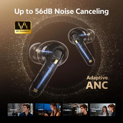 Vista 2 de QCY MeloBuds N60 Auriculares inalámbricos con cancelación de ruido