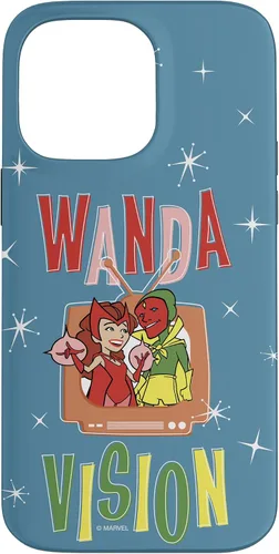 Vista 21 de Marvel WandaVision Wanda & Vision Retro TV Artwork - Carcasa para iPhone 17
