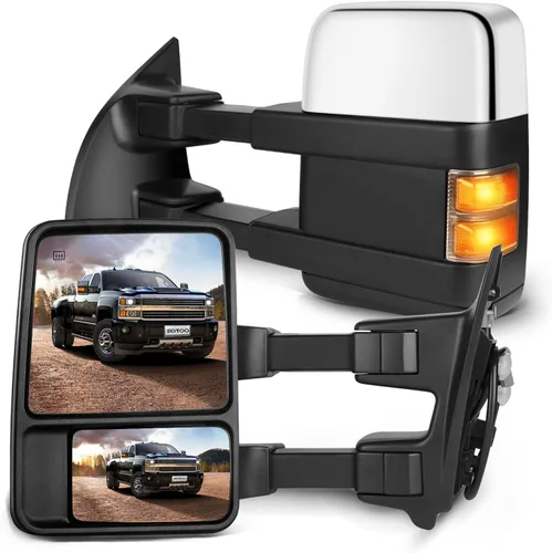 Vista 17 de SCITOO Reemplazo de vidrio para espejo lateral Compatible con Ford F-250 F-350 F-450 F-550 Super Duty 1999-2016 y Ford Excursion 2000-2005, vidrio