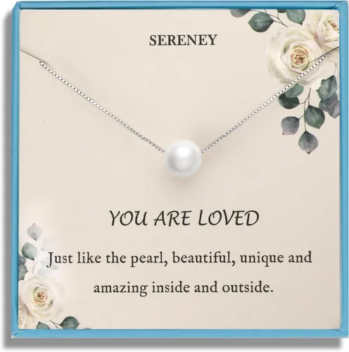 Vista 67 de Sereney Regalos de cumpleaños para niñas y mujeres, collar de perlas de plata esterlina como regalo de cumpleaños de 7, 9, 10, 11, 13, 15, 16, 18