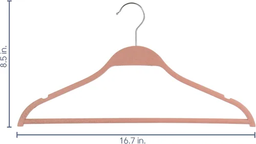 Vista 8 de Elama Home 20 piezas Perchas biodegradables en rosa (ELH-20)