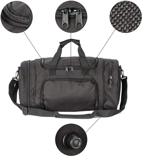 Vista 8 de Bolsa de gimnasio para hombres y mujeres con compartimento para zapatos, deporte, fin de semana, viajes, durante la noche, bolsa de transporte