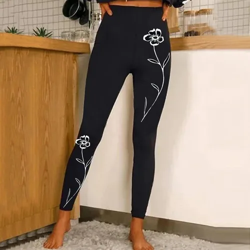 Vista 2 de Leggings de compresión para mujer, pantalones deportivos con forro pequeño, no se transparentan, suaves, pantalones negros atléticos