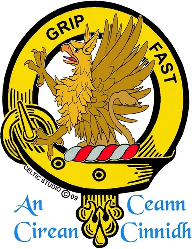 Vista 2 de Leslie Clan Crest Scottish Thistle Brooch