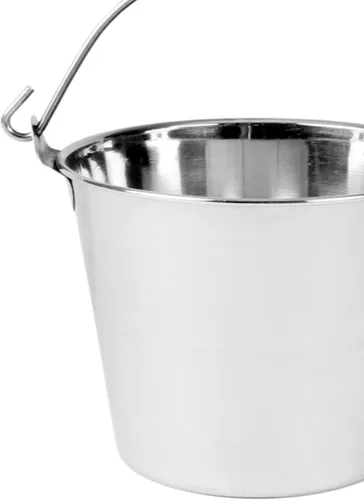 Vista 3 de TrueCraftware - Cubo de acero inoxidable de 13 cuartos de galón Balti- Servidor de buffet de alimentos para frutas y verduras, aperitivos, papas