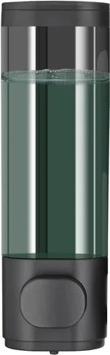 Vista 8 de Dispensador de jabón para montar en la pared de 2 cámaras, 10 onzas/10.1 fl oz, dispensador de champú y acondicionador de ducha recargable, sin