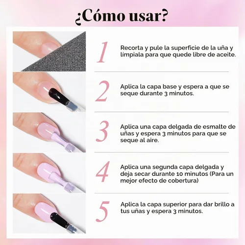 Vista 7 de Juego de esmaltes de uñas de secado rápido, 24 esmaltes de uñas regulares Juego de regalo para mujer de larga duración, color blanco, nude, rosa