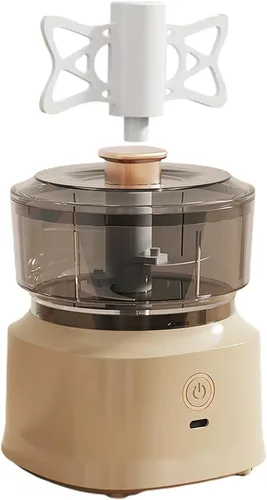Vista 7 de Mini picadora eléctrica de ajo, licuadora de ajo, 11.8 fl oz, herramientas de cocina automáticas a prueba de salpicaduras, picadora de carne