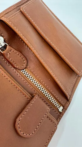 Vista 7 de DiLoro Cartera plegable de cuero genuino de grano completo con bloqueo RFID para hombre con moneda de identificación y compartimento seguro