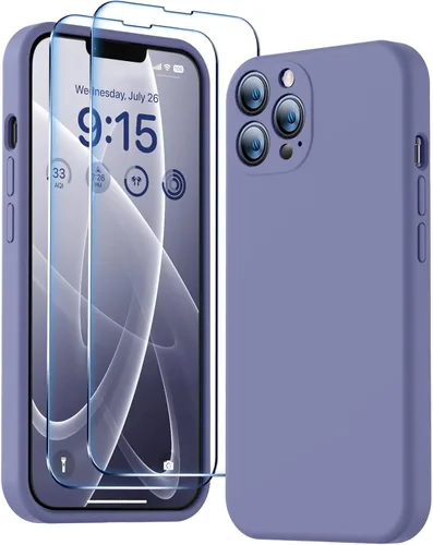 Vista 9 de BossKiss Funda compatible con iPhone 13 Pro, silicona de alta calidad mejorada [protección de cámara] [2 protectores de pantalla]