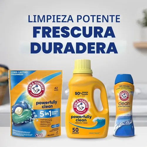 Vista 11 de Arm & Hammer Scentsationse limpio en lavado olor booster - prado limpio, 24 oz Fragancia de lavandería en lavado, frescura duradera para ropa