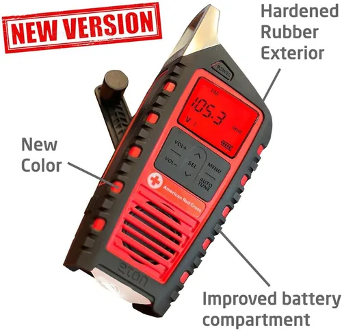 Vista 5 de Eton Odyssey Adventure Radio meteorológica NOAA con manivela, radio de emergencia de todas las bandas, tormenta de onda corta AM/FM, Bluetooth