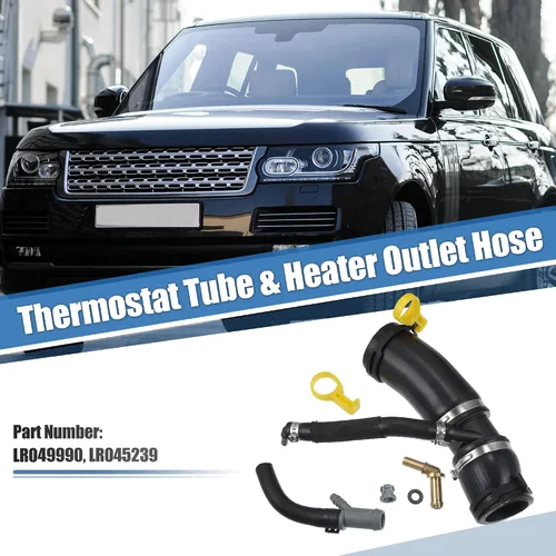 Vista 2 de X AUTOHAUX 1 Set Termostato Tubo Acelerador Cuerpo Calentador Manguera de Salida Nº LR049990/LR045239 para Land Rover Range Rover Discovery Defender