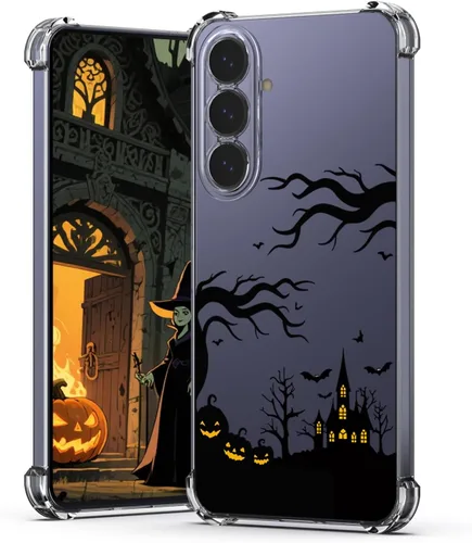 Vista 13 de Funda transparente para iPhone 17 Pro Max, diseño de calabaza negra Funda protectora suave para iPhone 17 Pro Max Halloween Pumpkin