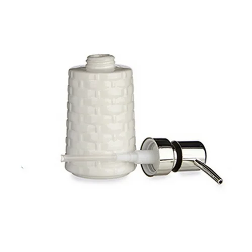 Vista 3 de Dispensador de Jabón Berilo Blanco Plateado Cerámica 150 ml (6 Unidades)