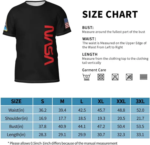 Vista 4 de Camisa de la NASA para hombre, camiseta de manga corta para hombre
