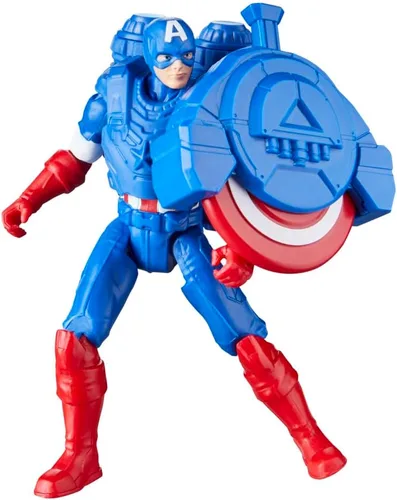 Vista 12 de Marvel Epic Hero Series Battle Gear - Figura de acción del Capitán América, 4 pulgadas, juguetes de superhéroes de los Vengadores para niños a