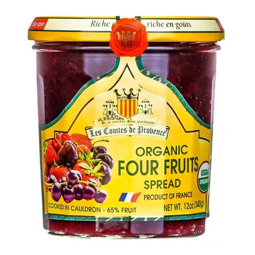 Vista 4 de Mermelada de albaricoque USDA Organic Preserve – 12 oz / 340 g – Hecho en Francia Mermelada tradicional sin OMG Sin gluten