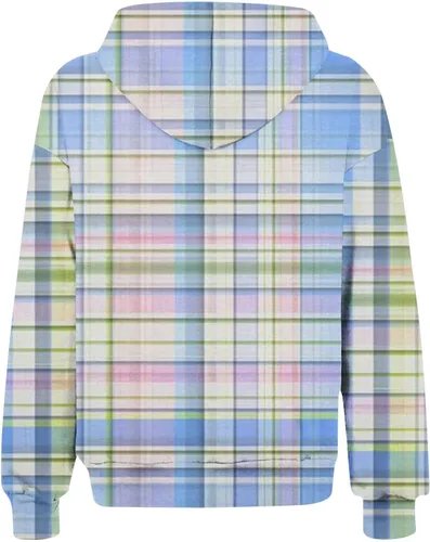 Vista 7 de Sudadera Y2K de gran tamaño para mujer, manga larga, con cremallera, cordón a cuadros, sudadera con capucha y ajuste holgado, ropa Y2K