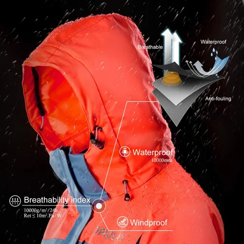 Vista 4 de Orolay Chaqueta de esquí de invierno impermeable para mujer, Nieve
