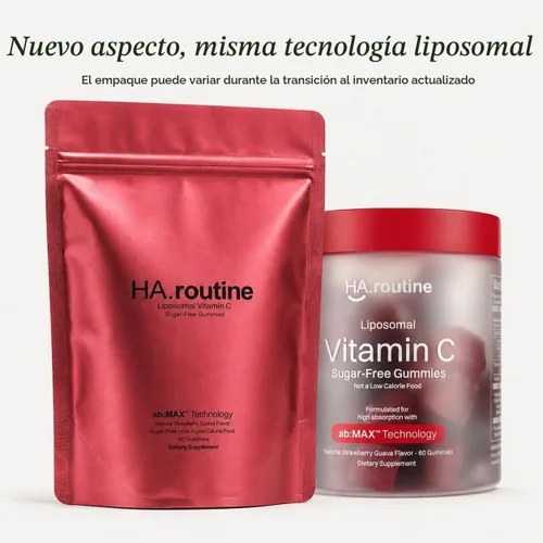 Vista 2 de Haroutine - Gomitas liposomales de vitamina C, 500 mg, 60 gomitas sin azúcar