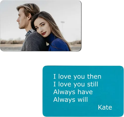 Vista 27 de Tarjeta personalizada con foto y/o texto grabado cartera Love Insert Card