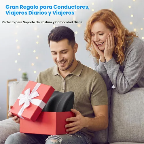 Vista 7 de Almohada de apoyo lumbar para automóvil, cojín de espuma viscoelástica para aliviar el dolor de espalda baja, soporte ergonómico para asiento