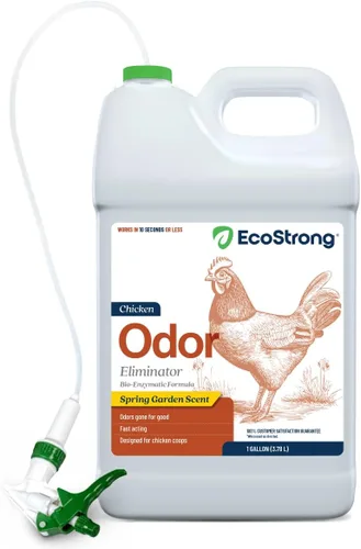 Vista 9 de Eco Strong Coop Refresher - Eliminador de olores de gallinero para pollos (32 onzas)