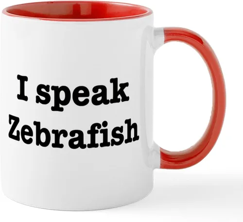 Vista 19 de CafePress I Speak Zebrafish - Taza de café de cerámica, taza de té de 11 onzas