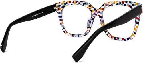 Vista 6 de Vooglam Gafas cuadradas de gran tamaño para mujer con lente transparente sin receta Martha