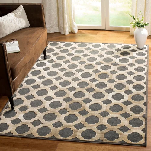 Vista 5 de Martha Stewart x SAFAVIEH Colección de alfombras de área, 3 pies 3 pulgadas x 5 pies 3 pulgadas, marrón camello, viscosa, ideal para sala de estar