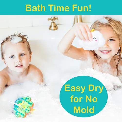 Vista 3 de Splashin'kids Juguetes de baño Doble la diversión Juguetes para bebés Juguetes de bañera de agua Juguetes para niños pequeños Pulpo giratorio