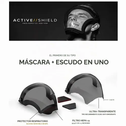 Vista 5 de Protector facial de plástico, protector facial de seguridad de protección completa, equipo de protección antivaho para ojos, nariz, boca, protector