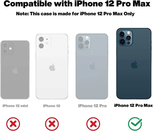 Vista 2 de [Usado] OTOFLY - Funda protectora compatible con iPhone 12 Pro Max de 6.7” (2020), serie Silky and Soft Touch, goma suave de silicona líquida