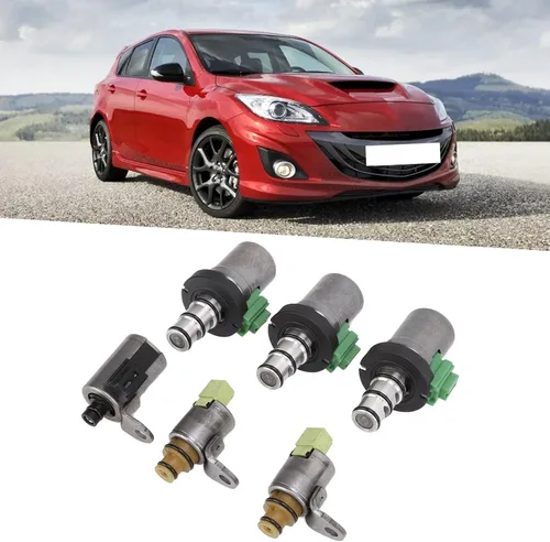 Vista 5 de Juego de solenoides de cambio de transmisión de 6 piezas para 2, 3, 5, 6, CX 7, MPV con OE 48420K R para todos los 4F27 E 4 velocidades automáticas