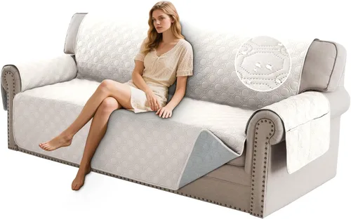 Vista 14 de PrinceDeco Funda para Silla y Sofá Impermeable Funda de Sillón Sofá Antideslizante Funda de Sofá Protector de Muebles con Correas Elásticas