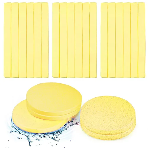Vista 7 de Patelai 120 esponjas faciales comprimidas para esteticistas, eliminación de maquillaje facial, almohadilla de esponja de limpieza, exfoliante, spa