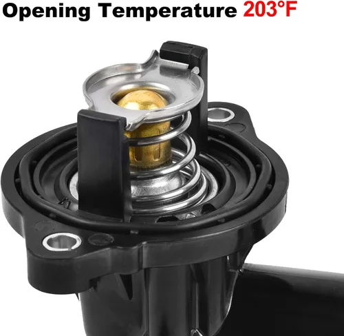 Vista 3 de EVIL ENERGY Conjunto de carcasa de termostato, 05184651AF 49569 902-852, compatible con Dodge Durango 2011-2015, Jeep Grand Cherokee 2011-2020, Jeep